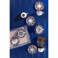 Indispensablely Kütahya Porselen Zeugma 6 Kişilik 12 Parça Çay Takımı 11004, 220 ml