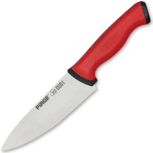 Pirge 34159 Duo Şef Bıçağı 16 cm - Kırmızı Kaymaz Sap Midastech