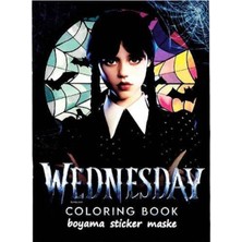 Parti Show 4 Adet Wednesday Boyama Kitabı Stickerlı (16 Sayfa)