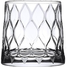 Indispensablely Leafy Cam Viski Bardağı, 4 Parça, Şeffaf, 300 cc