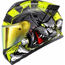 Givi Gıvı 50.x Wıld Mat Siyah-Neon Sarı Kask (Sarı Vizör)