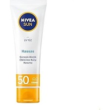 Indispensablely Sun Spf 50 Hassas Yatıştıran Nemlendirici Güneş Yüz Kremi 50 Ml, Çok Yüksek Güneş Koruyucu,güneş Al