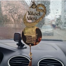 Küçükhome Kişiye Özel Vav Araba Süsü Pleksi Dikiz Aynası Süsü Gold Renk