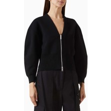 3.1 Phillip Lim V Yaka Fermuarlı Premium %100 Pamuk Kadın Hırka