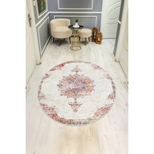 Dolce Mariee Dijital Baskı Eskitme Desenli Kaymaz Taban Halı H0353