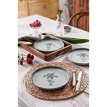 Indispensablely Kütahya Porselen Palmiye 4 Parça 21 cm Pasta Tabağı 80795