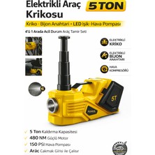 Mo Dou Kriko • Bijon Anahtarı • LED Işık • Hava Pompası 4'ü 1 Arada Acil Durum Araç Tamir Seti