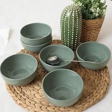 Indispensablely Keramika Yeşil Bulut Kase 12 cm 6 Adet 326