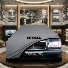 ULTRASHOP Mercedes S Serisi W140 Coupe (1991-1998) Gri Kumaş Oto Branda Araca Özel Penye Araba Brandası Araç Örtüsü