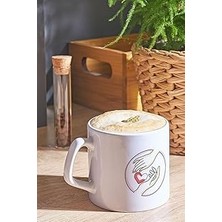 Indispensablely Hediyesepeti Piktogram Tasarımlı Tutuşan Eller Kahve Kupa Bardak Çay Kahve Bardağı