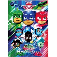 Parti Show 4 Adet Pijamaskeliler Boyama Kitabı Stickerlı (16 Sayfa)