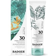 Indispensablely Badger Organik Yüz Güneş Kremi - Spf 30 - Işık Korumalı - Doğal Mat Bitiş - Mineral Filtre - 5