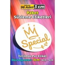 Sb Store Special Ürün Ambalaj Hediye Paket Süsleme Etiketi Model 51 - 96 Adet 3cm