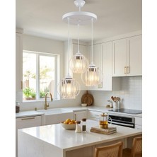 D-Light Kumru 3'lü Avize Beyaz