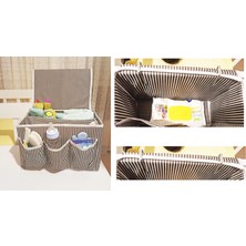 Esranın Dünyası Tutturma Aparatlı Bebek Beşik Başucu Düzenleyici Kapaklı 5 Bölmeli Organizer