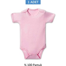 MidasTech Pembe Yarım Kol Body Zıbın 7-12 Yaş Çocuklar Için (1 Adet) Alttan Çıtçıtlı Özel Gereksi