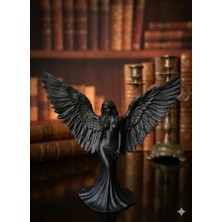 3D VAN TASARIM Siyah Kanatlı Melek Figürü