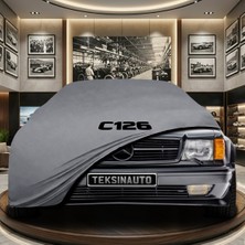 ULTRASHOP Mercedes S Serisi C126 Gri Kumaş Oto Branda Araca Özel Penye Araba Brandası Araç Örtüsü
