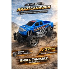 Yıldırım Oyuncak Şarjlı Uzaktan Kumandalı Rc Arazi Canavarı Off-Road Araba 27CM | Yüksek Şaseli Büyük Tekerlekli