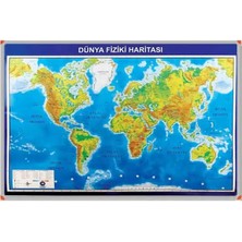 Panda Dünya Fiziki Haritası (Alüminyum Çerçeve)