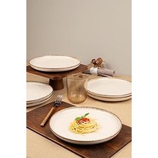 Indispensablely Kütahya Porselen Moderna 6 Parça 21 cm Düz Tabak Tarçın