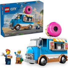 LEGO City Donut Kamyonu 60452-5 Yaş ve Üzeri Çocuklar Için Yaratıcı Oyuncak Yapım Seti, Doğum Günü Hediyesi (196 Parça)
