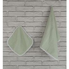 Baveno Home Pamuklu 30X30+50X80 cm Klasik Biyeli Havlu Seti Baveno
