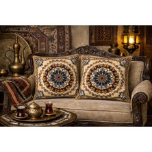 Ber-Tun Tekstil Etnik Desenli Kırlent Kılıfı 2'li Takım