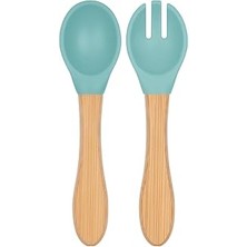 Indispensablely Oioi Mama Kaşığı + Çatal - Aqua Green