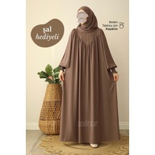 Asilnur Sema Elbise Şal Hediyeli Takım Vizon