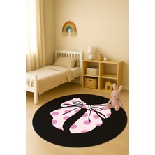 Dolce Mariee Dijital Baskı Kurdele Desenli Kaymaz Taban Çocuk ve Genç Odası Halısı H0348