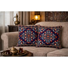 Ber-Tun Tekstil Etnik Desenli Kırlent Kılııfı 2'li Takım