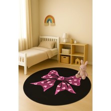 Dolce Mariee Dijital Baskı Kurdele Desenli Kaymaz Taban Çocuk ve Genç Odası Halısı H0349