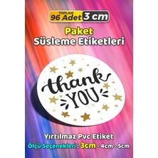 Sb Store Thank You Ambalaj Hediye Paket Süsleme Etiketi Model 52 - 96 Adet 3cm