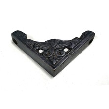 Antika Tarz Dekoratif Pirinç Köşe Süsü - 58X58 Mm, Oksit Midastech