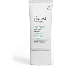 Indispensablely The Purest Solutions, Yağlı Karma Ciltler Için Matlaştırıcı Güneş Koruyucu Krem Spf 50, 50 ml