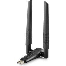Pileli Store USB Wıfı Adaptor 2.4ghz&amp;5ghz AIC8800D AX1800 Wifi6 Siyah UAX04