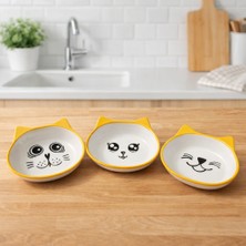 Köklü Züccaciye 3'lü Seramik Çocuk ve Kahvaltı Tabağı