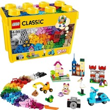 LEGO Classic Büyük Boy Yaratıcı Parçalar Yapım Kutusu 10698 – 4 Yaş ve Üzeri Çocuklar Için Hediye Fikri, 2 Yeşil Taban Plakası, 3 Çift Göz, 6 Lastik ve 6 Jant Içeren Oyuncak Yapım S