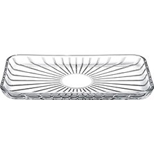 Indispensablely Elegant Di̇kdörtgen Servi̇s Tabaği 165X280, Seffaf