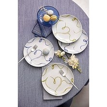 Indispensablely Kütahya Porselen Grazia 4 Parça 21 cm Pasta Tabağı