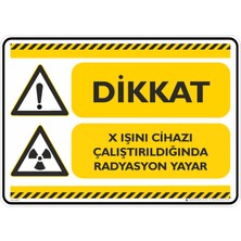 İsg Tabelam 25X35CM/KOMPOZIT/X Işını Cihazı Çalıştırıldığında Radyasyon Yayar