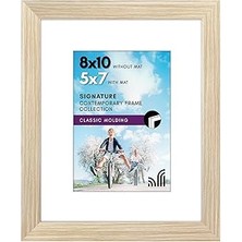 Indispensablely Americanflat Doğal Meşe 8X10 Resim Çerçevesi - Mat ile 5x7 Çerçeve Olarak Veya 8X10 Mat Olmadan Kul