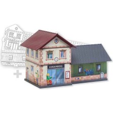 Faller 150110 1/87 Ölçek, Istasyon,başlangıç Seti,boyanabilir, Plastik ve Karton Model Kiti
