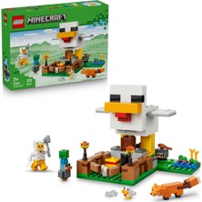 LEGO Minecraft Tavuk Çiftliği 21585-7 Yaş ve Üzeri Çocuklar Için Tavuk Sever Minifigürü, Yavru Zombi, Tilki, Soğuk Tavuk ve Civciv Içeren Yaratıcı Oyuncak Yapım Seti, Hediye Fikri (233 P