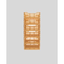 Samelia Plastik Katlanabilir Taşıma Kasası , Masa, Kiler, Ofis Banyo, Kozmetik Için 6 Adet 20*30*12