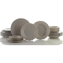 Indispensablely Kütahya Porselen Pearl Tuvana 6 Kişilik 24 Parça Yemek Takımı Bej