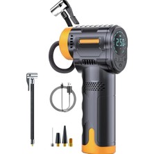 Auhma Şarjlı 3600 Mah Oto Araç Hava Kompresörü / Motosiklet / Scooter / Bisiklet Araç Lastik Pompası