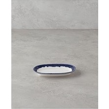 Indispensablely English Larry Porselen Kayık Tabak 19 cm Lacivert