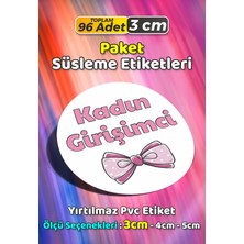 Sb Store Kadın Girişimci Ambalaj Hediye Paket Süsleme Etiketi Model 56 - 96 Adet 3cm